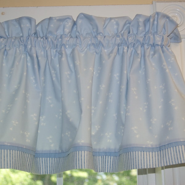Blue Floral Valance Etsy