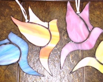 Stained Glass Dove Suncatcher Gift Handmade