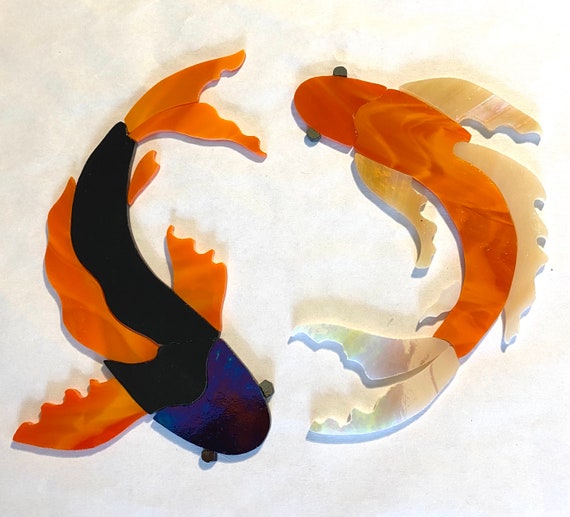 Precut Koi Set Fish Stained Glass Custom Handmade Mosaic Art Glass Art Art Collectibles Stokfella Com Precut Koi Set Fish Stained Glass Custom Handmade Mosaic Art Glass Art Art Collectibles Stokfella Com