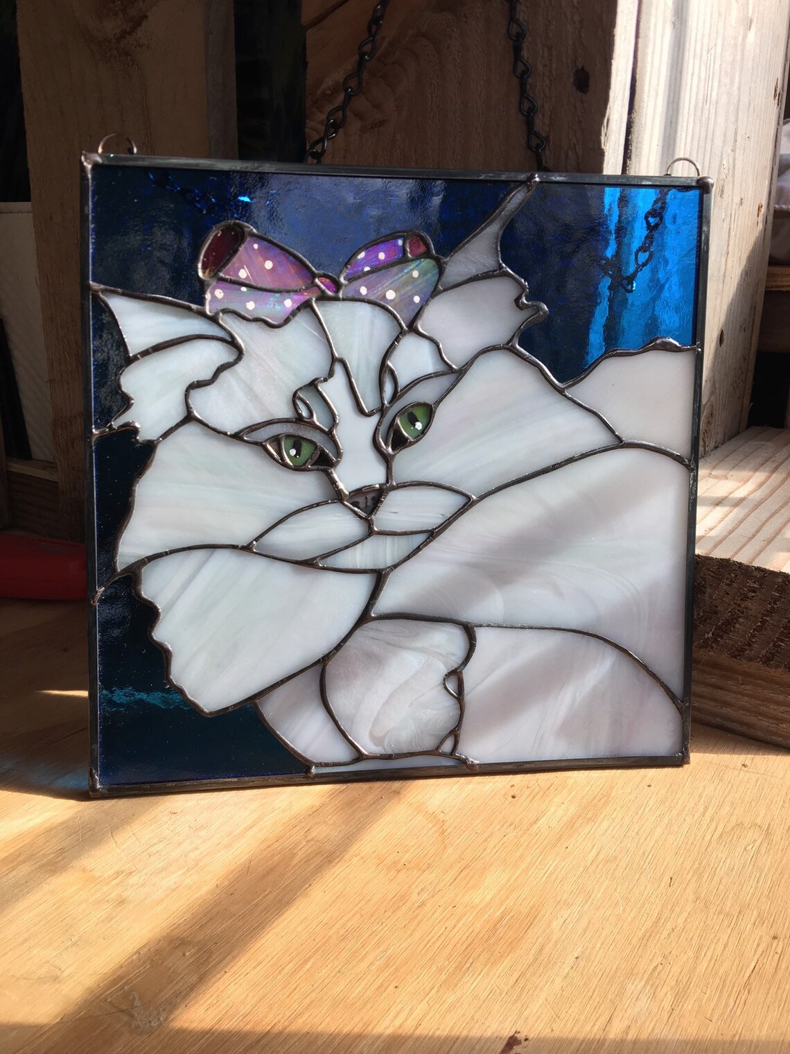 Pet Portraits Custom Stained Glass Use Your Favorite Picture Etsy