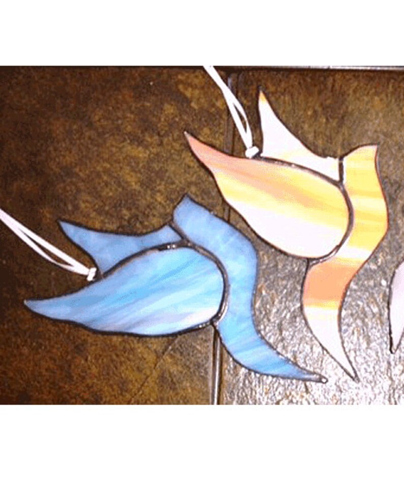 Stained Glass Dove Suncatcher Gift Handmade Etsy