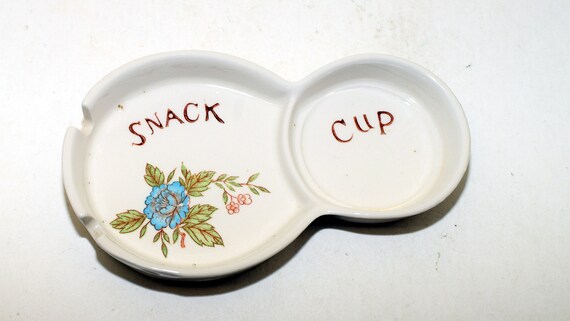 Buy Unique Rare Vintage Ceramic Individual All-in-one Party Tray for Snack,  Drink, and Cigarette Online in India
