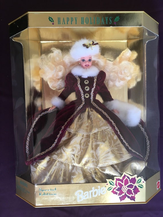 1996 happy holidays barbie value