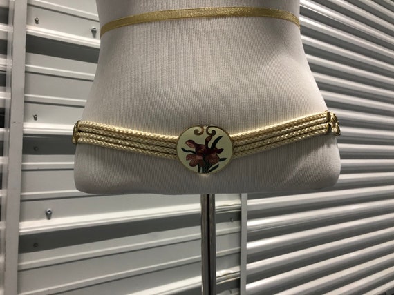 Yen China House Vintage 1980s 1990s Womens Cream Rope Belt  display picture 3