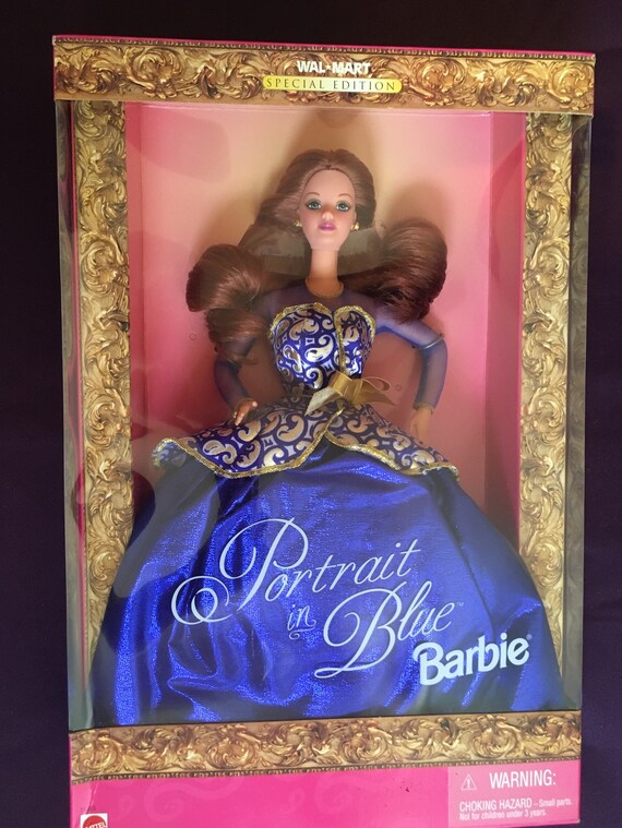 portrait in blue barbie