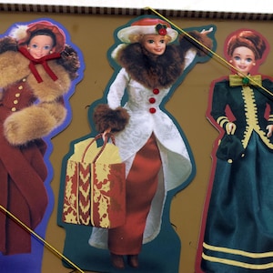 1996 Hallmark exklusive Victorian Christmas Collection Barbie Grußkarten 3er Set - Barbie von Mattel Accessory (NIB, NRFB)