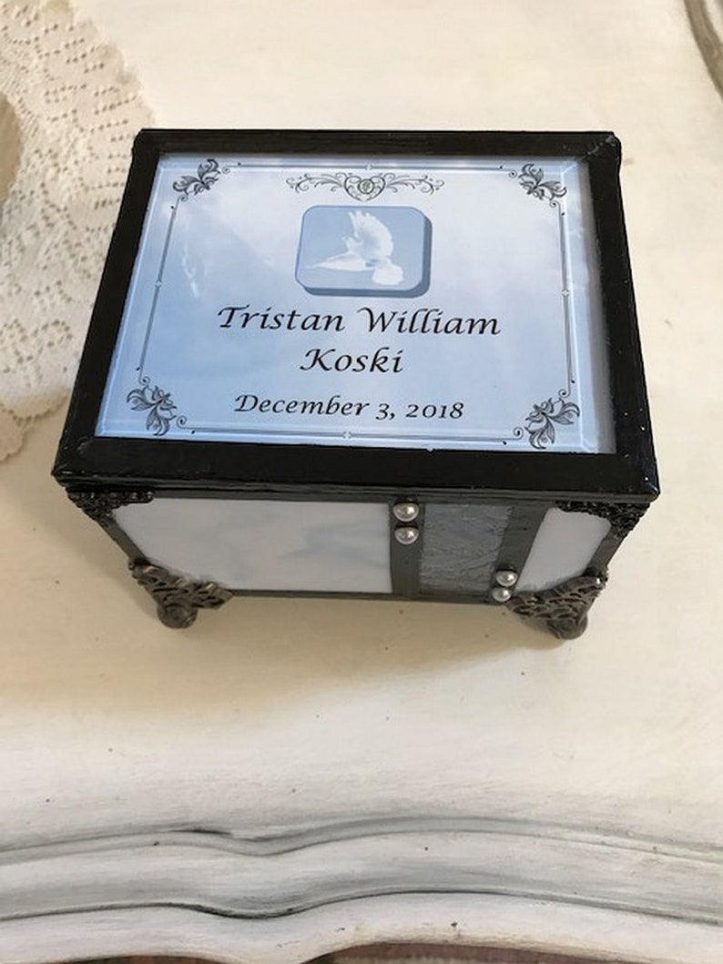 Stained Glass Loss of Baby Miscarriage Memory Box Etsy