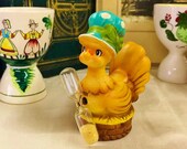 ChickEN EGG TIMER, 3 MiNuTe Egg, gLaSS CeRaMIC VinTAGE Timer, KiTCHEN CoLLECTIbLes, MaDE in JaPAN, SaND HouRGLaSS Egg TiMER, Cooking GadGET