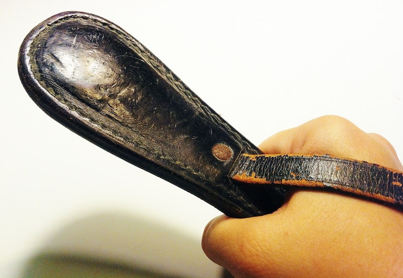 VINTAGE Black LEATHER POLICE Sap Slapjack Etsy