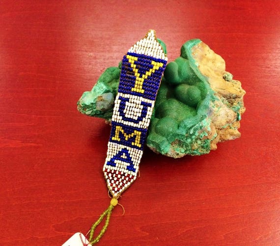 125.00 AnTIQUE YUMA BEADED WaTCH FOB, YuMa TERRITO
