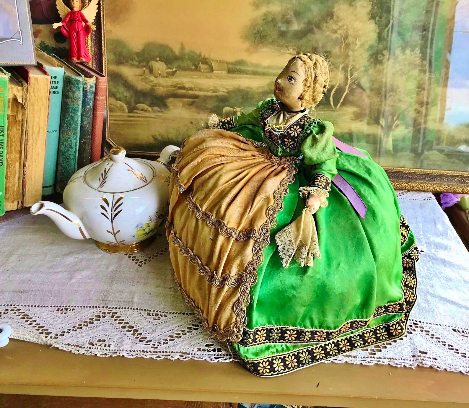TEA COZY DOLL AnTiQUE HaLF DoLL RuSSian TeaPOT CoVer HaNd Etsy
