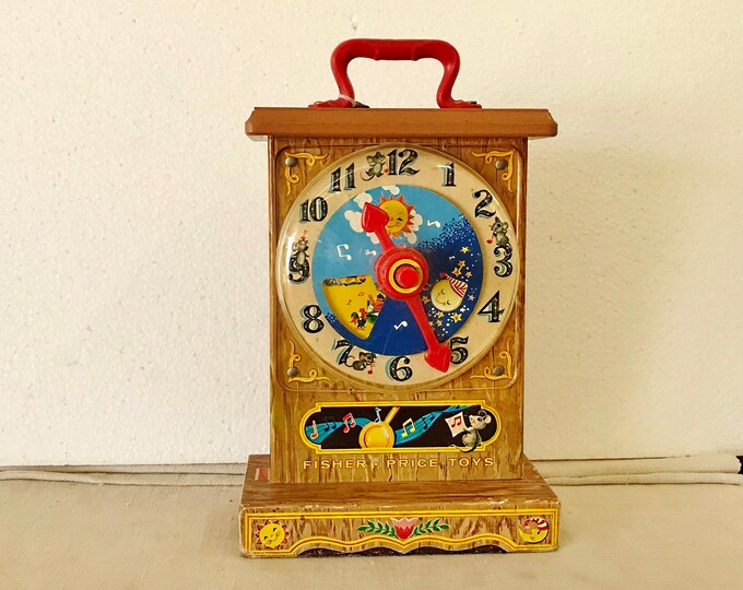 FISHER PRICE Tick TEACHING Clock, Number 997, Musical Wind-up Clock ...