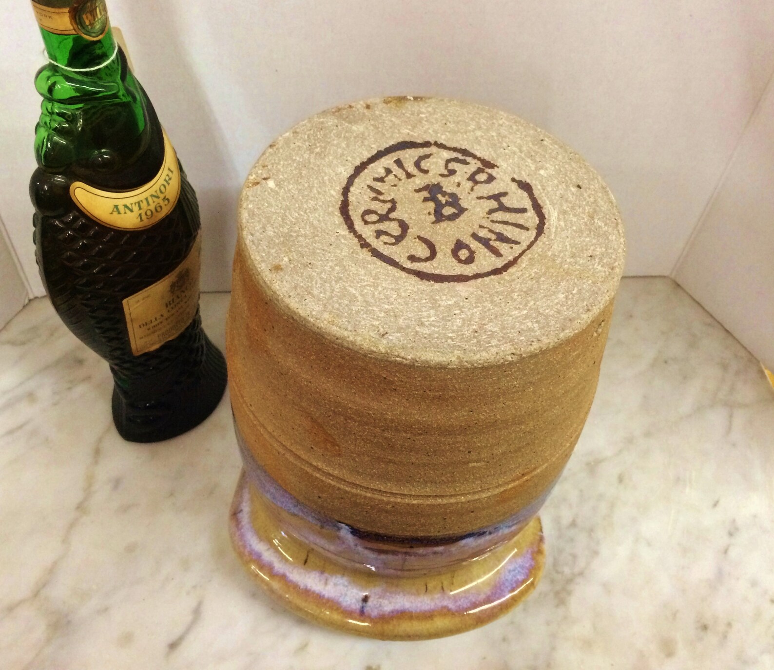 145.00 Pottery WINE Cooler Ice Bucket BOTTLE HOLDER Rhino Etsy