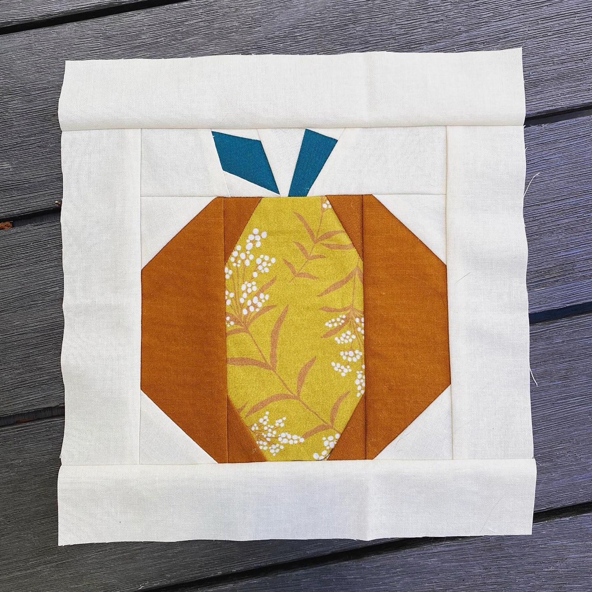 Pumpkin Patch Foundation Paper Piecing Quilt Block | PDF FPP Pattern - Etsy