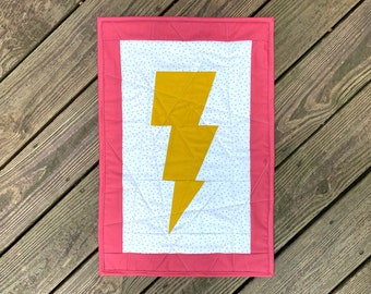 Lightning Bolt Superhero Mini Wall Hanging Quilt Pattern | PDF Quilt Pattern