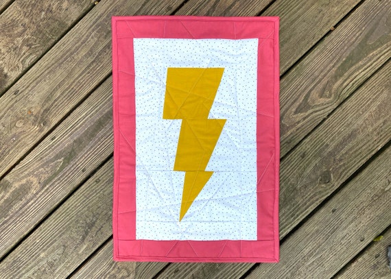 Lightning Bolt Superhero Mini Wall Hanging Quilt Pattern | PDF