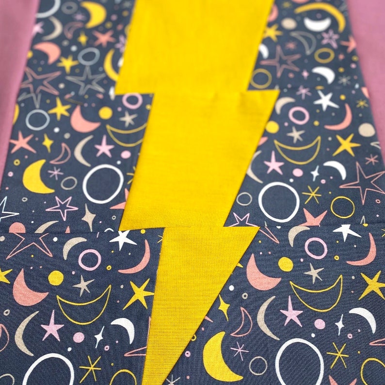 Lightning Bolt Superhero Mini Wall Hanging Quilt Pattern PDF Quilt
