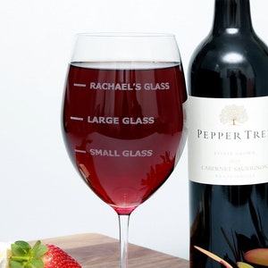 745ml Name Wine Glass - Personalised Engraved Large Red White Wine Glass Funny Inappropriate Christmas Birthday Mother&#39;s Father&#39;s Day