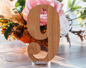 Wedding Table Number - Premium Wooden Laser Cut Table Number with Clear Acrylic Stand for Wedding Receptions Decor Ideas