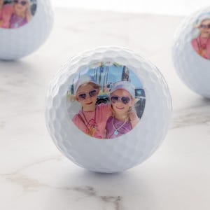 Custom Photo Golf Balls Set of 3, Personalised Full Colour Printed Golf Gift for Birthday, Father&#39;s Day, Christmas Present for Him