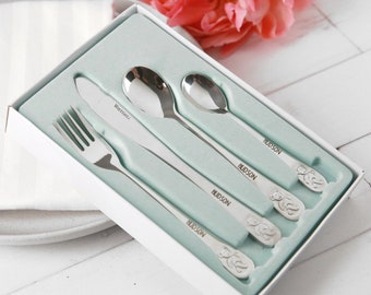 personalised cutlery set for baby