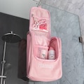 Personalised Kids Hanging Toiletry Bag - Embroidered Name, Pink Travel Kit - Organizer for Camp, Sleepovers, Family Trips, Birthday Gift product logo