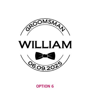 Groomsmen Name Whiskey Glass Personalised Engraved Initials Premium European Wedding Groomsman Groom Best Man Scotch Bourbon Glasses Option 6