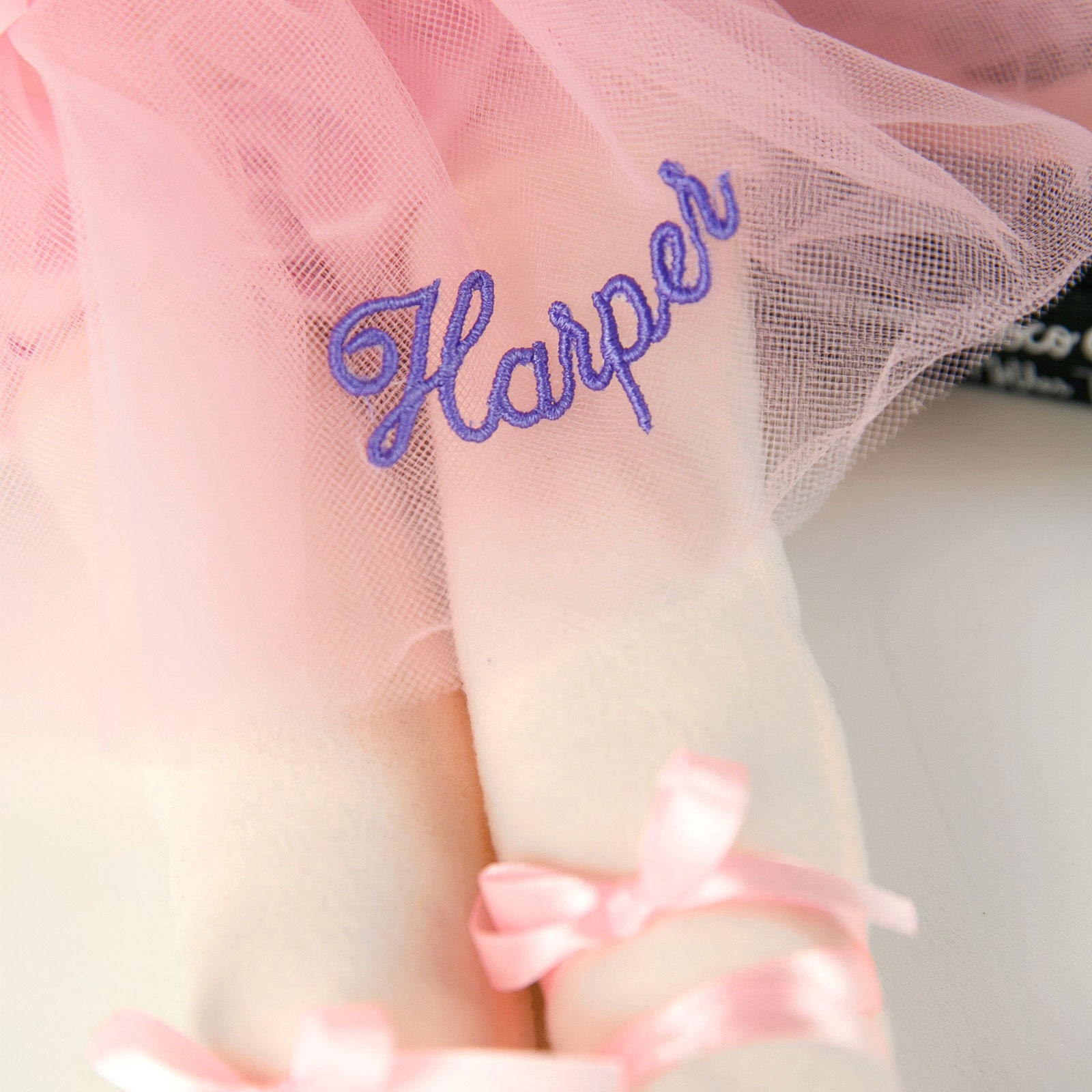 Name Ballerina Doll - Personalised Embroidered Baby Pink Ballerina Doll Child Kids Children Birthday Christmas Christening Baby Shower