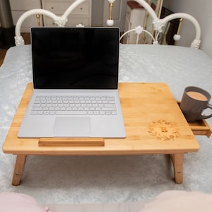 Wooden Folding Laptop Table Bed  Bamboo Wood Tea Food Serving Table - Home  Bamboo - Aliexpress