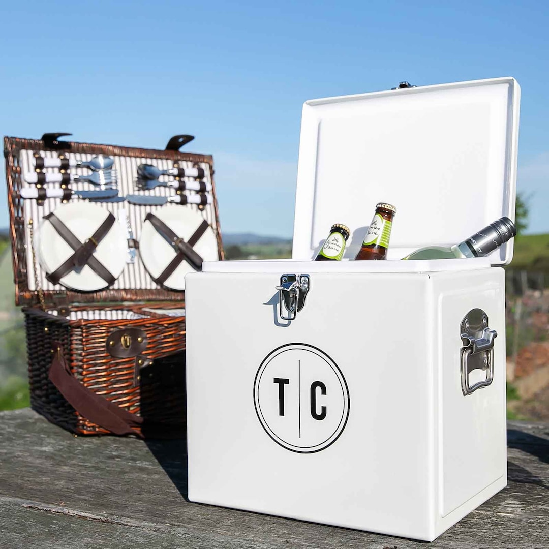 15L Name Esky Cooler Personalised Printed White Black Red Vintage ...