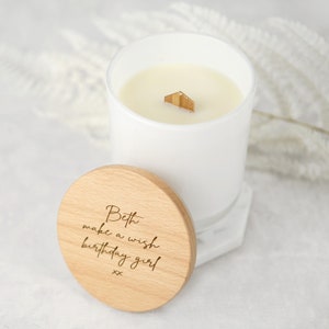 Personalised New Home Candle Glass Candle Jar Wooden Lid Engraved New Home  House Warming Gift 