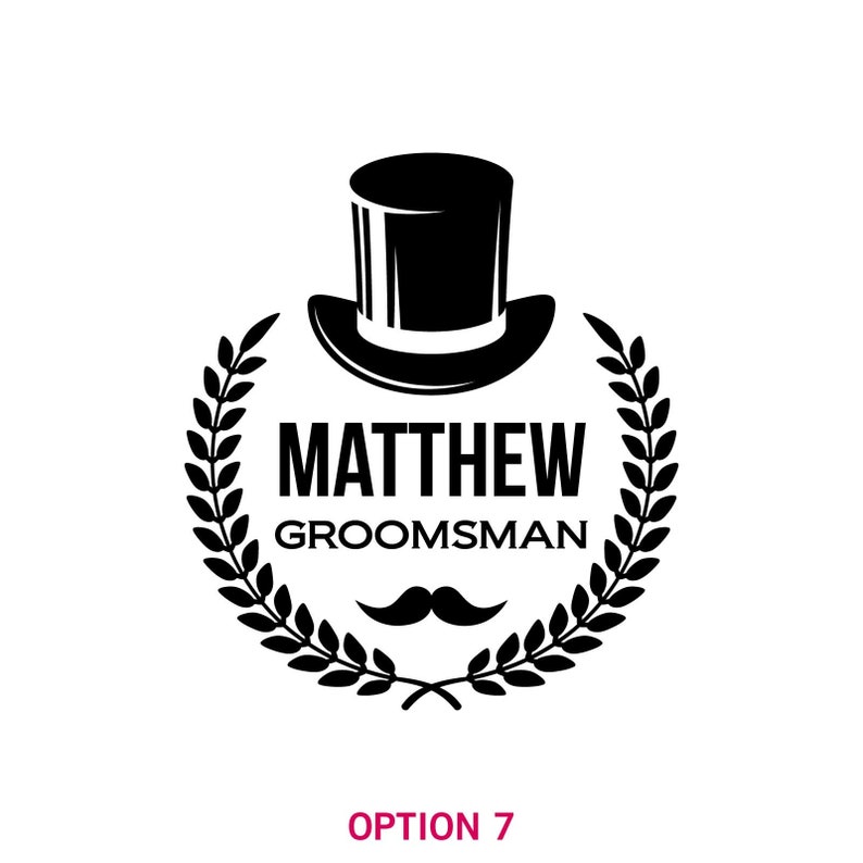 Groomsmen Name Whiskey Glass Personalised Engraved Initials Premium European Wedding Groomsman Groom Best Man Scotch Bourbon Glasses Option 7