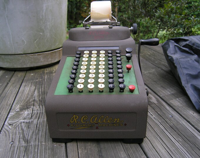 Vintage Adding Machine by RC Allen , Figuring Machine , Business ...