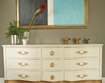 Portfolio: Gold Dipped French Provincial Dresser (Custom Order ONLY)