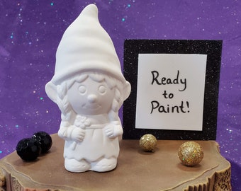 Tinkwinkle Gnome Ceramic Bisque - Ready to Paint Pottery DIY