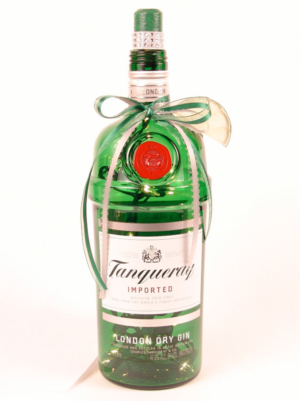 Tanqueray Gin Light up Liquor Bottle Lighted Decorated Etsy