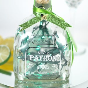 Patron Silver Light Up Liquor Bottle Lighted Decorated Bottle / Lamp / Bar / Party / Night Light image 1