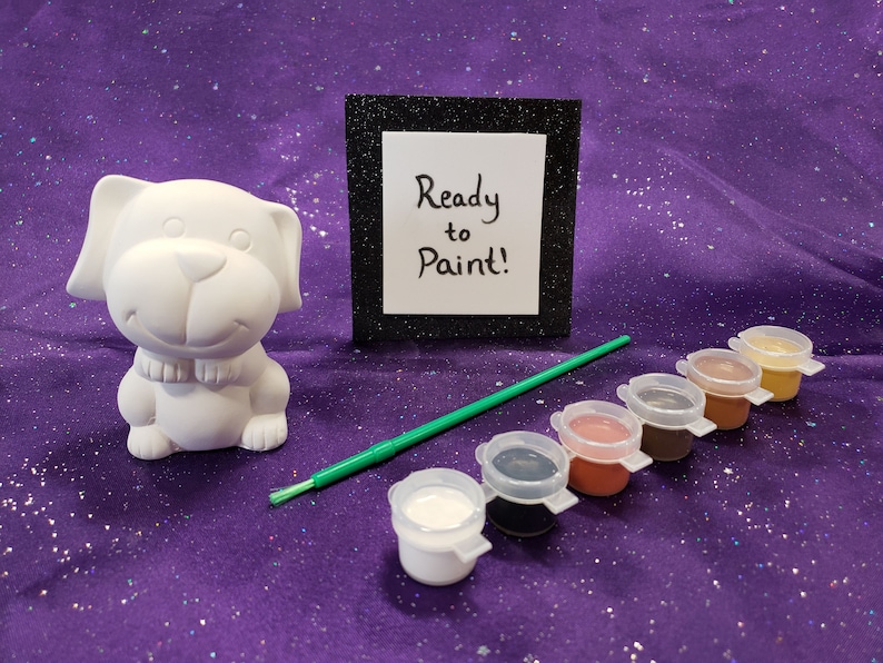 Puppy Paint Kit Ceramic Bisque Ready to Paint Pottery DIY Etsy