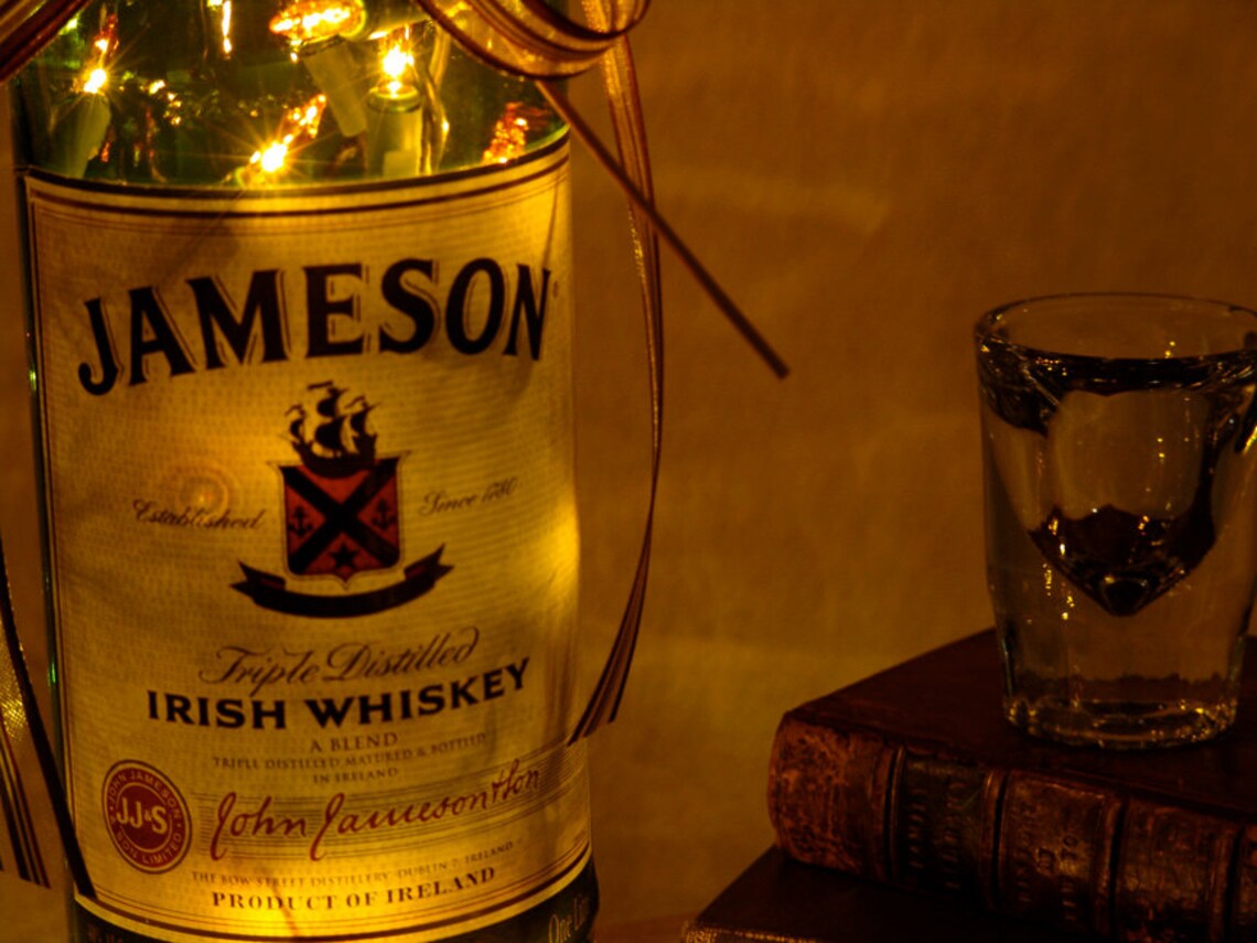 Jameson Light up Liquor Bottle Lighted Decorated Bottle / Etsy
