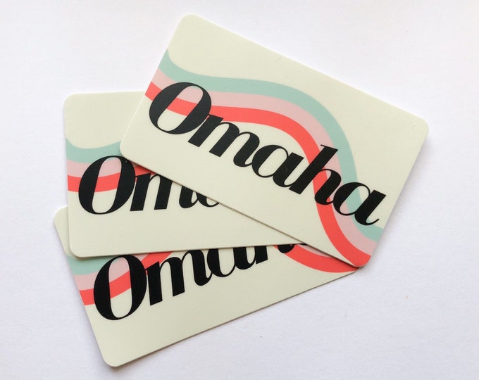 Retro Omaha | laptop sticker