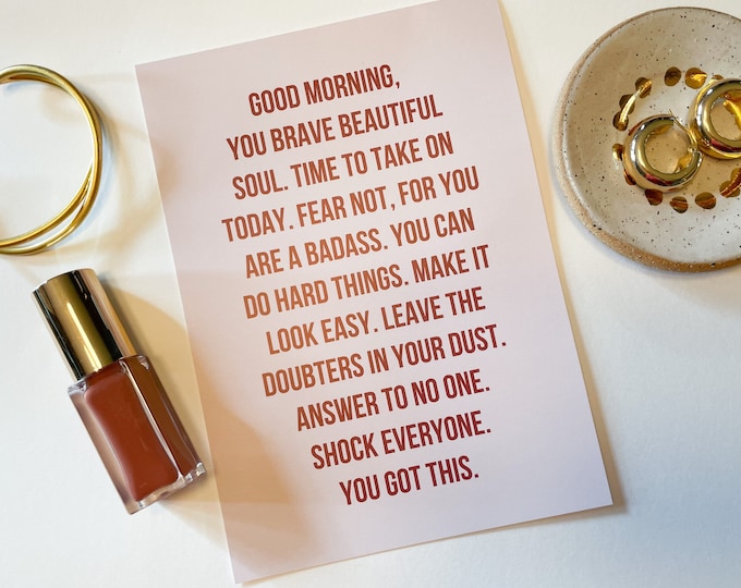 Morning Affirmation print | 5x7 inches