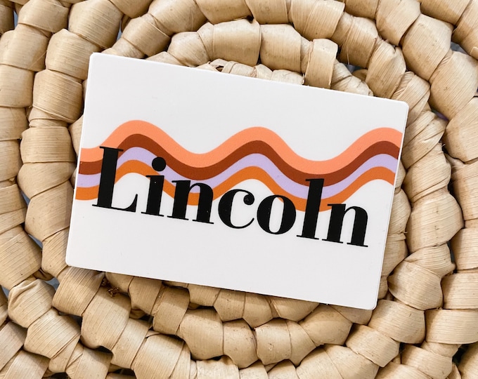 Retro Lincoln | laptop sticker