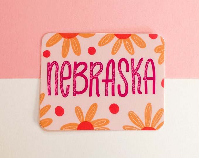 Nebraska Flowers | laptop sticker