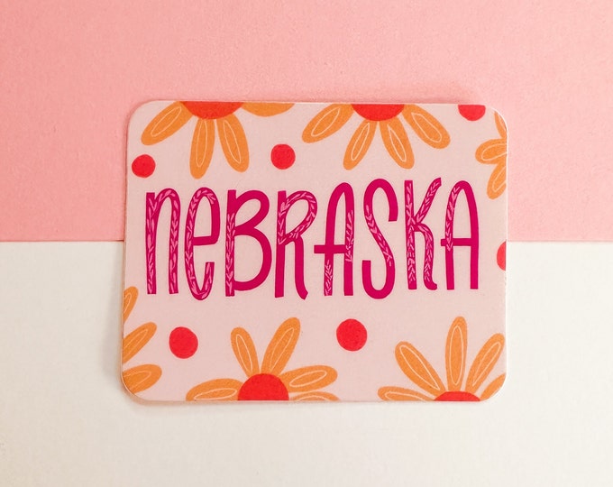 Nebraska Flowers | laptop sticker
