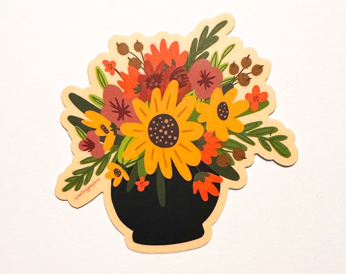 Sunflowers in a Pot | laptop sticker