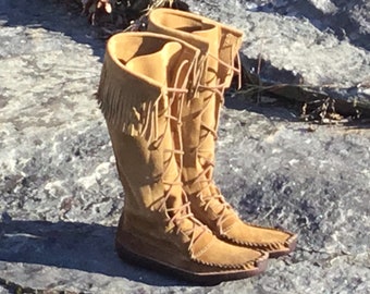 mens knee high moccasin boots