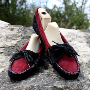 Womens Two Tone Soft Sole Moccasins