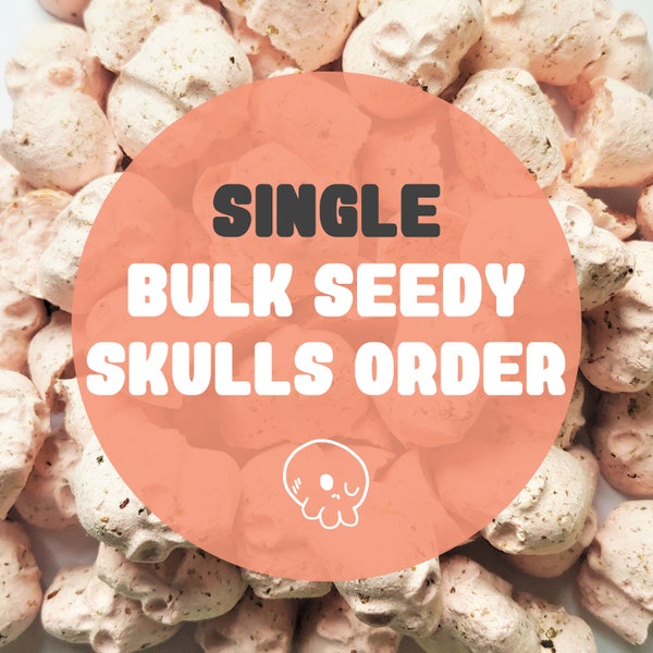 Plantable Paper Skulls Wedding Favors Bulk Order. Wild Flower Seed Bombs Handmade Custom Gift. Goth Wedding. Halloween Bridal Shower.