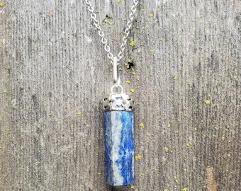 Lapis Lazuli Necklace | Crystal Necklace | Lapis Lazuli Point Pendant Necklace | Healing Crystals |