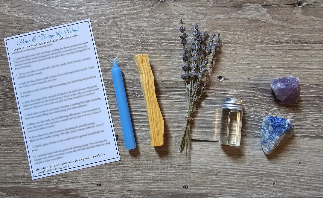 Tranquility Ritual Peace & Tranquility Ritual Kit - Etsy